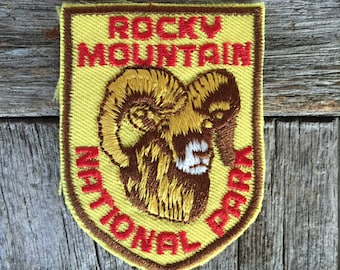 ONLY ONE! Rocky Mountain National Park Vintage Souvenir Travel Patch from Voyager