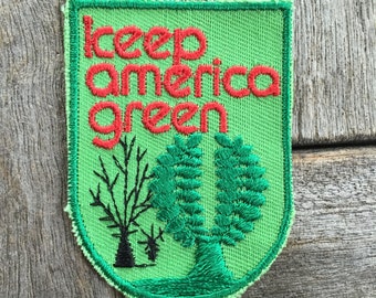 Keep America Green Vintage Souvenir Novelty Patch from Voyager - New in Original Package