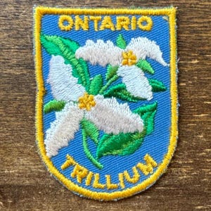 Ontario, Canada, vintage Trillium-souvenirpatch van Voyager