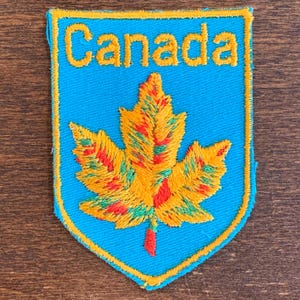 Canada Maple Leaf Vintage Travel Souvenir Patch by Dress Cress Embroidery Emblems (2.5 x 2 inches)