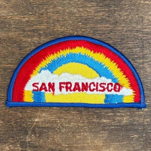 San Francisco Vintage Souvenir Rainbow Travel Patch from Holm Patches