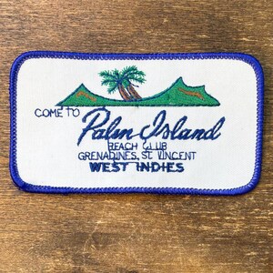 Palm Island Beach Club, West Indies Vintage Souvenir Patch