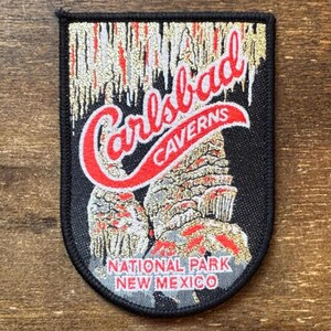 Carlsbad Caverns, National Park, New Mexico Vintage Souvenir Travel Patch by Cash's USA
