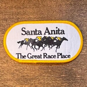 Santa Anita, die große Rennbahn, Kalifornien Vintage-Aufnäher