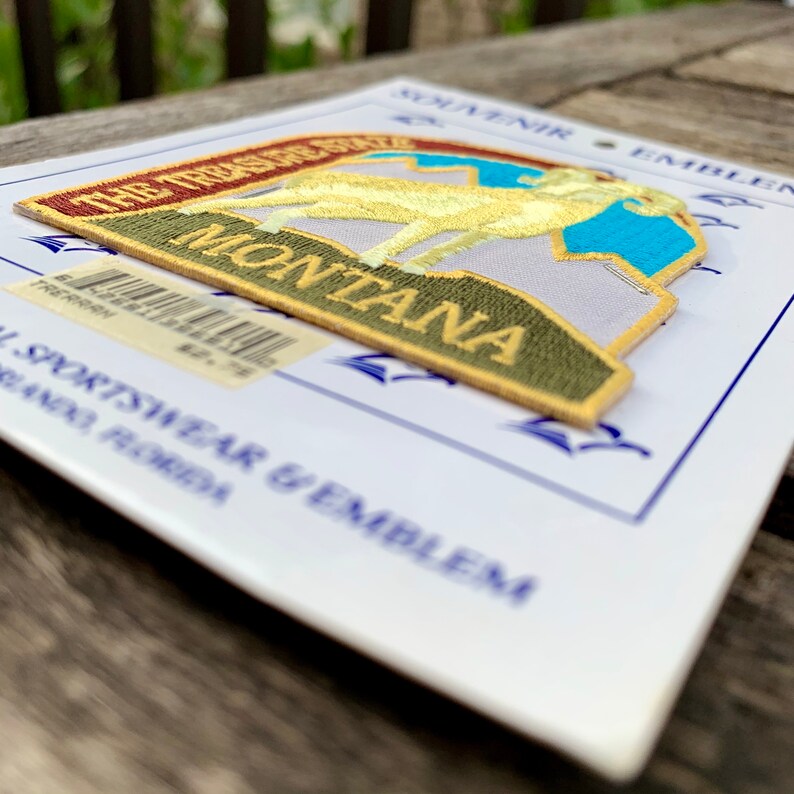 The Treasure State Vintage Souvenir Travel Patch by National Sportswear /& Emblem Montana