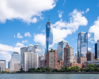 Financial District, World Trade Center, Hudson River, Manhattan, New York City, Photo Print