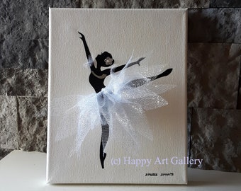 Elegant Ballerina- Wall art girl room decor girl birthday gift dancer gift recital gift ballerina doll ballerina art ballet art nursery art