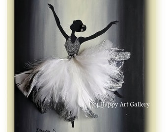 Swan Ballerina - gift for kids nursery room decor kids room decor kids room art kids room decal boys room decor girls room decor baby art