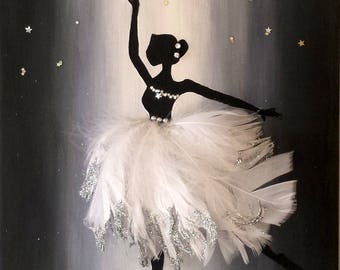 Charming Ballerina- Baby girl nursery decor Ballerina wall art ballerina dancer ballerina wall art ballerina gift ballerina birthday party