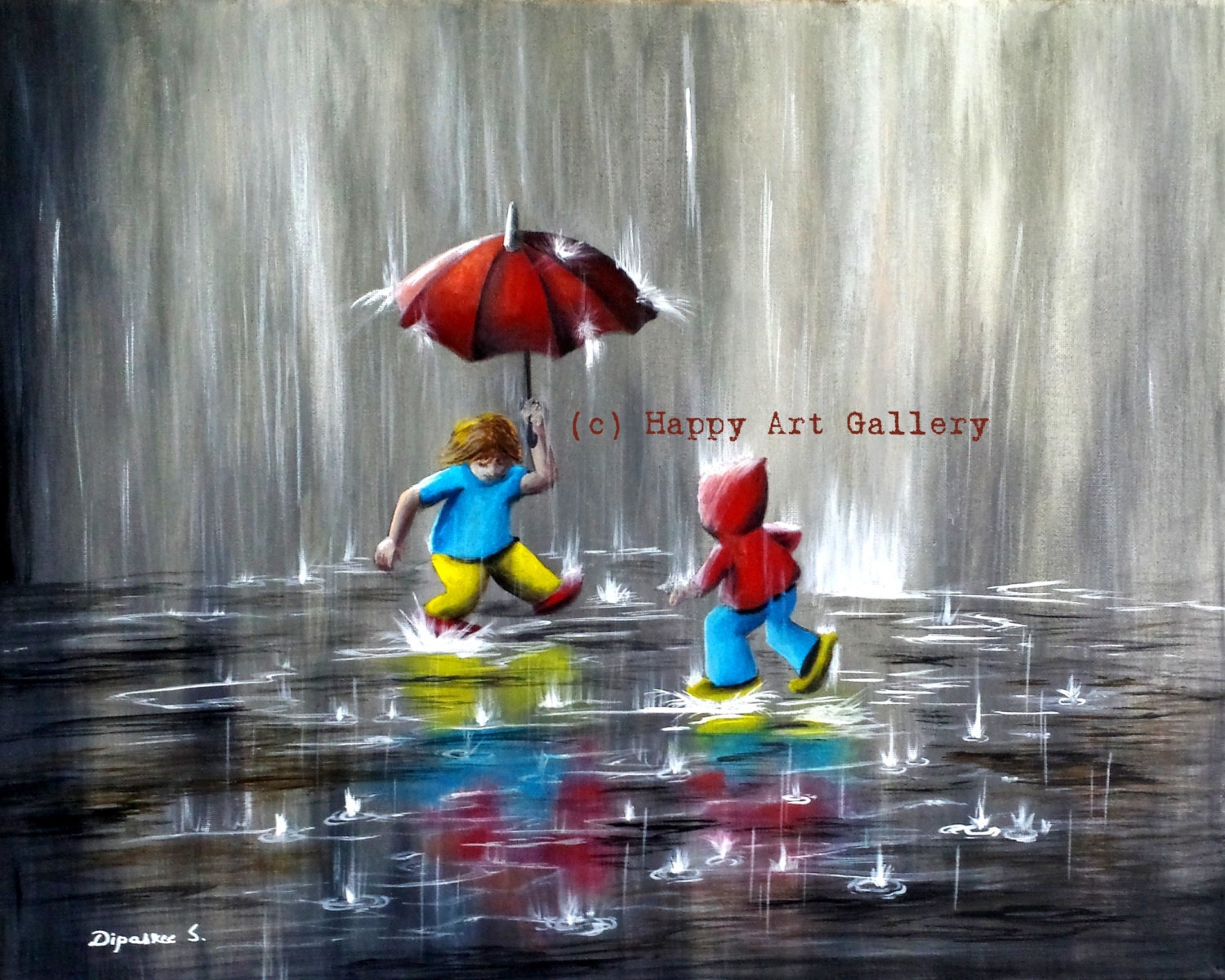 SOLD-Rainy Day-Rain paintings rainy season paintings rainy day | Etsy