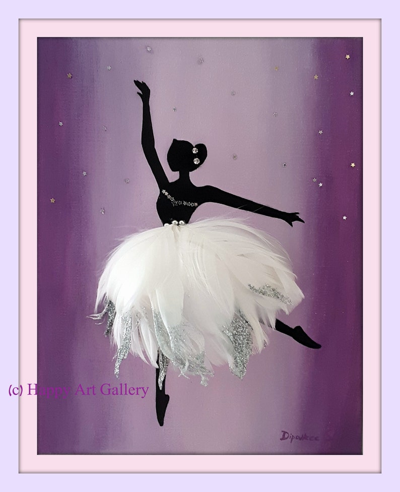 Swan Ballerina Art Ballerina Decor Girl Nursery Decor Etsy Canada