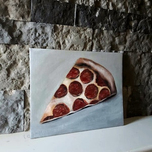 Pizza slice- Pizza gifts for him Pizza decor Foodie art kitchen art food art pizza decorations kitchen wall art decor kitchen gifts still