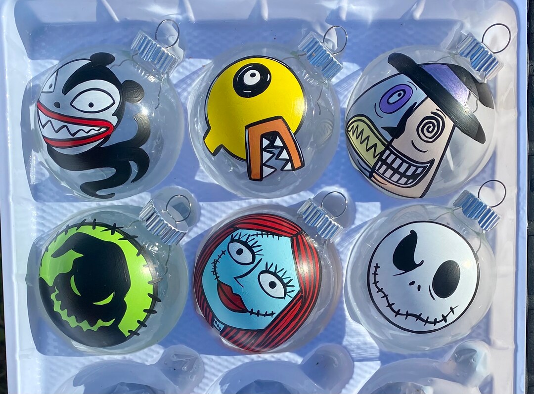 海外購入★ナイトメア・ビフォア・クリスマス オーナメント 7個セット ナイトメアー・ビフォア・クリスマス オーナメントセット