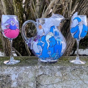 Sword in the Stone inspired glassware set
