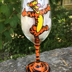 Winnie the Pooh inspired wine glasses EACH