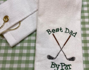 Father's Day Embroidered Golf Towel