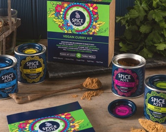Vegan Curry Spice Kit | Indian Spice Blends + Recipe Book