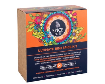Spice Pots Ultimate BBQ Kit - BBQ Gift - BBQ Gift Set - Bbq Gifts for Men - Barbecue Marinade - Bbq Gift Ideas - Bbq Spices - Bbq Spice Rub