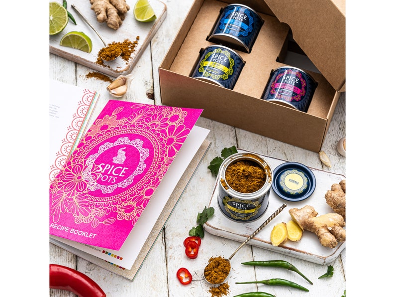 Curry Making Kit with Easy Curry Recipe Cookbook Seasoning Mixes Cooking Gifts for Men Curry Gift Cooking Gifts Curry Kit image 2