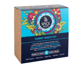 Spice Pots Easy Curry Kit - Cooking Gifts For Men - Easy Curry - Cook Gifts - Food Kit - Quick Curry Recipes - Curry Gift - Cooking Kit