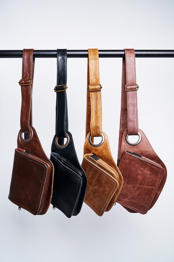 Riñonera de cuero primera calidad. Versatil se puede - Etsy