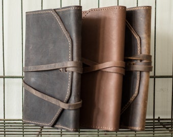 Wrapped Leather Bible Cover | Personalized, Gift for Dad