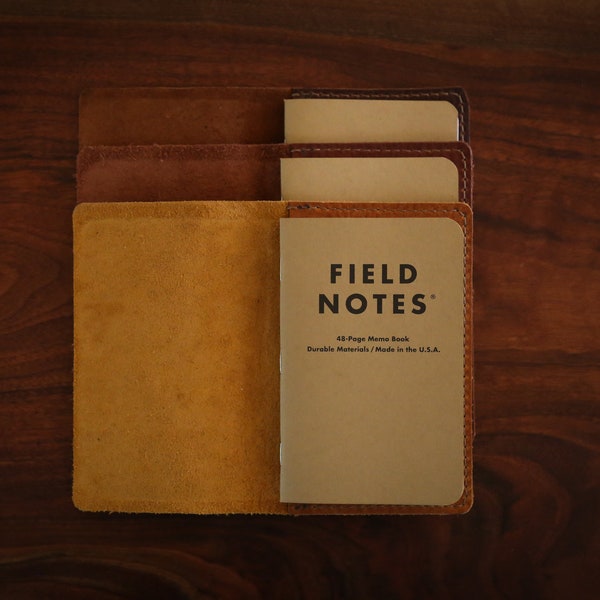 Leather Pocket Notebook | Field Notes Journal, Full Grain Leather