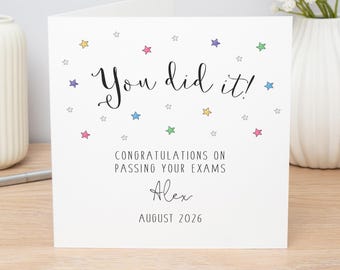 Personalised Well Done Card: Passed Exams Congratulations