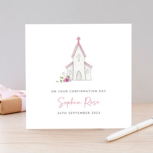 Personalised Confirmation Card - Girls Confirmation Card - On Your Confirmation Day Card