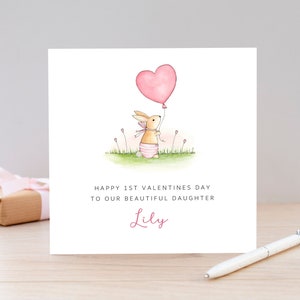 Personalised First Valentine's Day Card - Daughter 1st Valentines Card