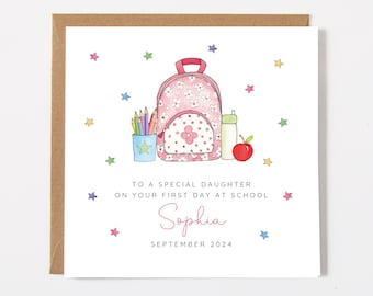 Personalised First Day of School Card - Good Luck in Nursery Reception