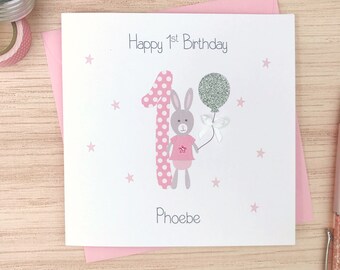 1st birthday card etsy