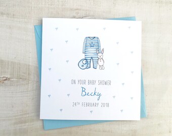 personalised baby shower card handmade personalised baby shower card on your baby shower card baby boy shower cards - Baby Shower Cards personalised baby shower card handmade personalised baby shower card on your baby shower card baby boy shower cards - Baby Shower Cards