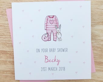 Baby Shower Card Personalised Baby Shower Card Handmade Etsy Baby Shower Card Personalised Baby Shower Card Handmade Etsy