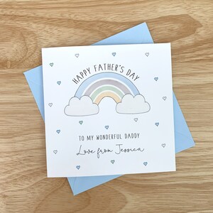 Personalised Father's Day Card - Rainbow Father’s Day card - Dad - Grandad