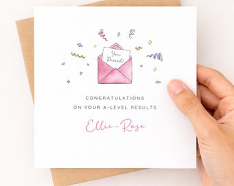 Personalised Exam Congratulations Card: GCSE, A-Levels