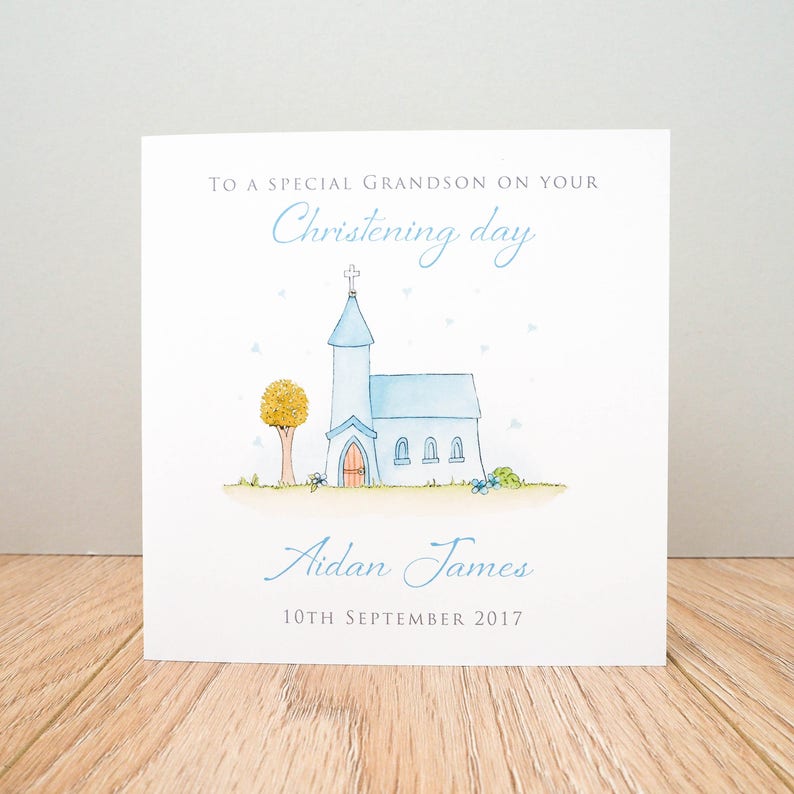 Godson On Your Christening Day Opacity Card - Occasion Cards