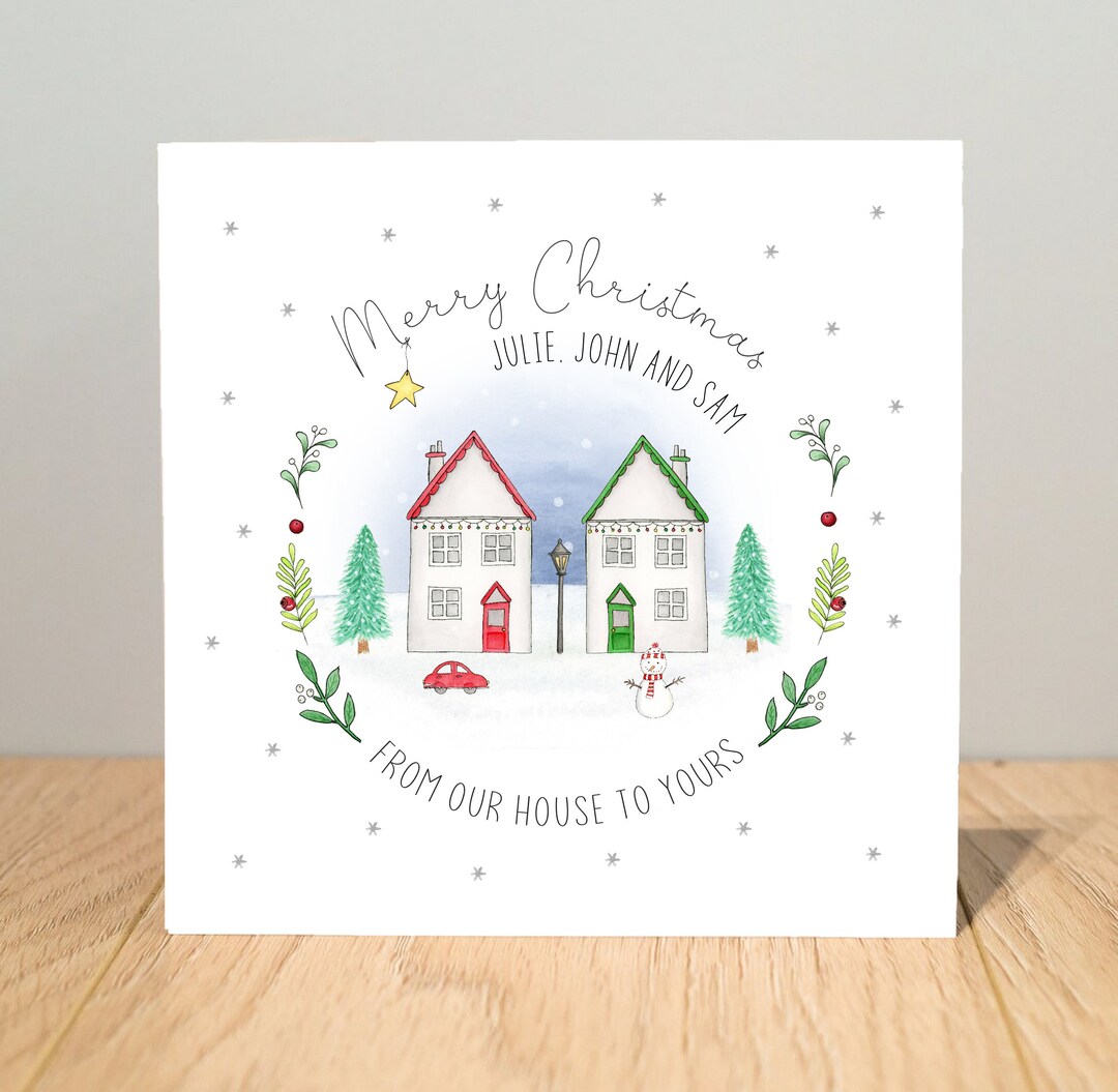 From Our House to Yours Christmas Card Neighbors Christmas Etsy UK