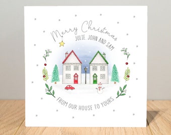 From our house to yours Christmas card - Neighbors Christmas Card - Home Christmas Card