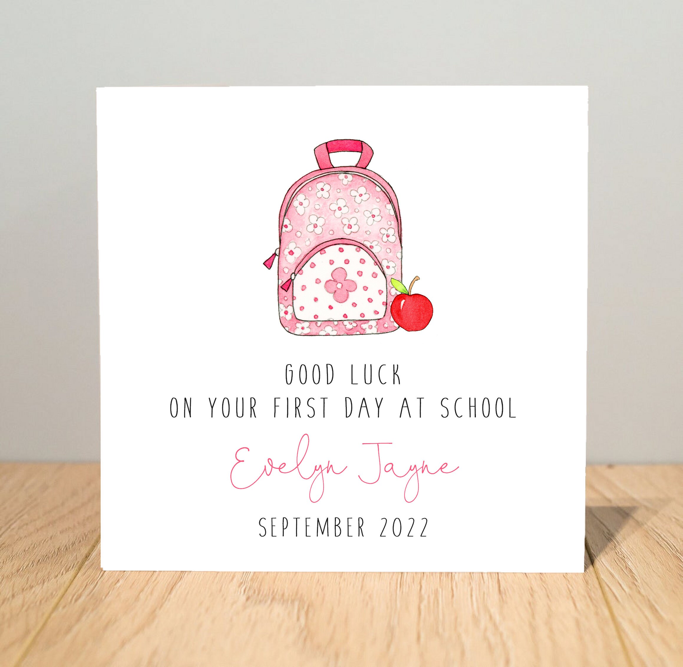 Personalised First Day at School Card 1st Day at School Card - Etsy UK