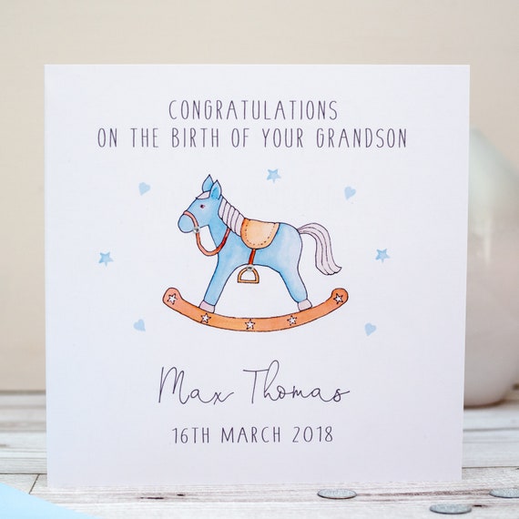 Personalised Grandparents Card New Grandparents Card New Etsy