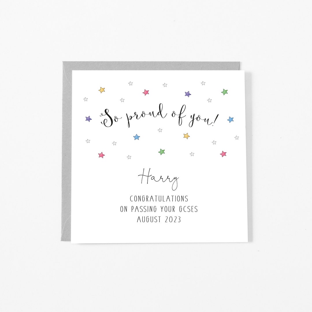 Passed Your Exams Card Personalised Well Done Card so Proud of You Card ...