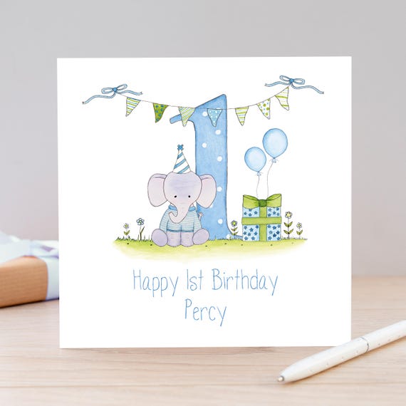 Printable Cards For Boys 1st Birthday Boy First Birthday Invitation