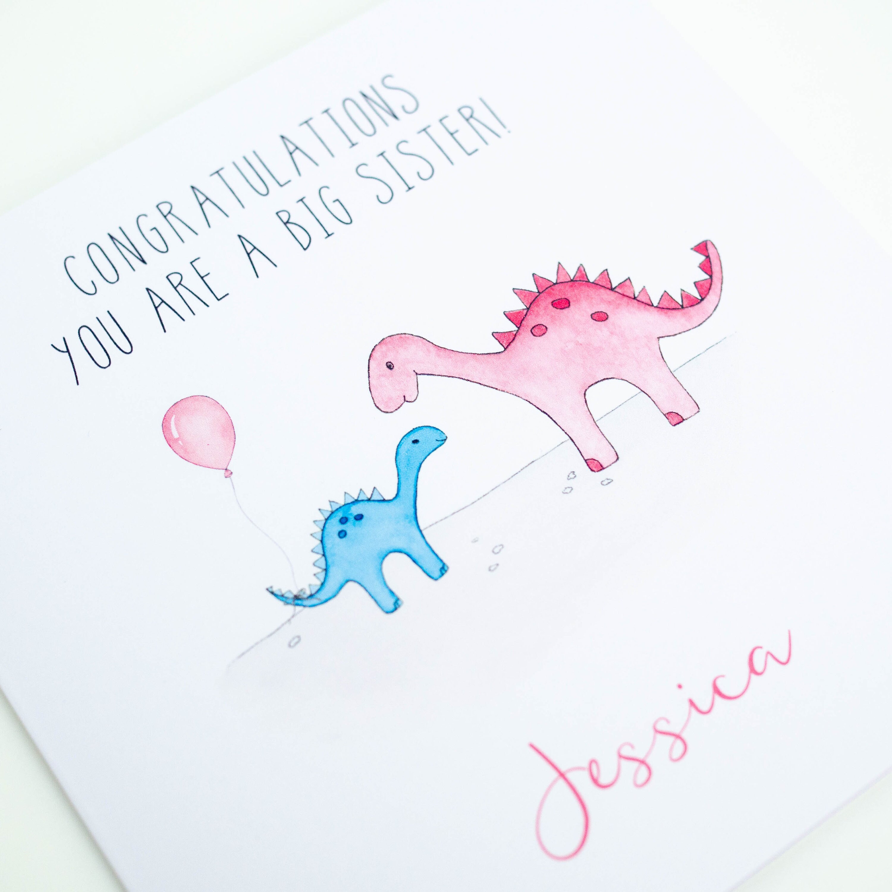 Personalised New Big Sister Card Big Sister Cards New Baby Etsy