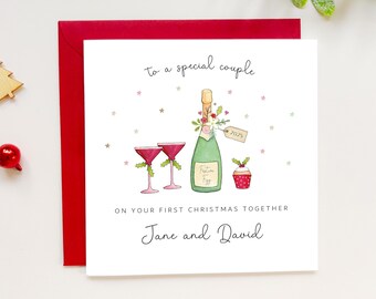 Personalised First Christmas Together Card As A Couple