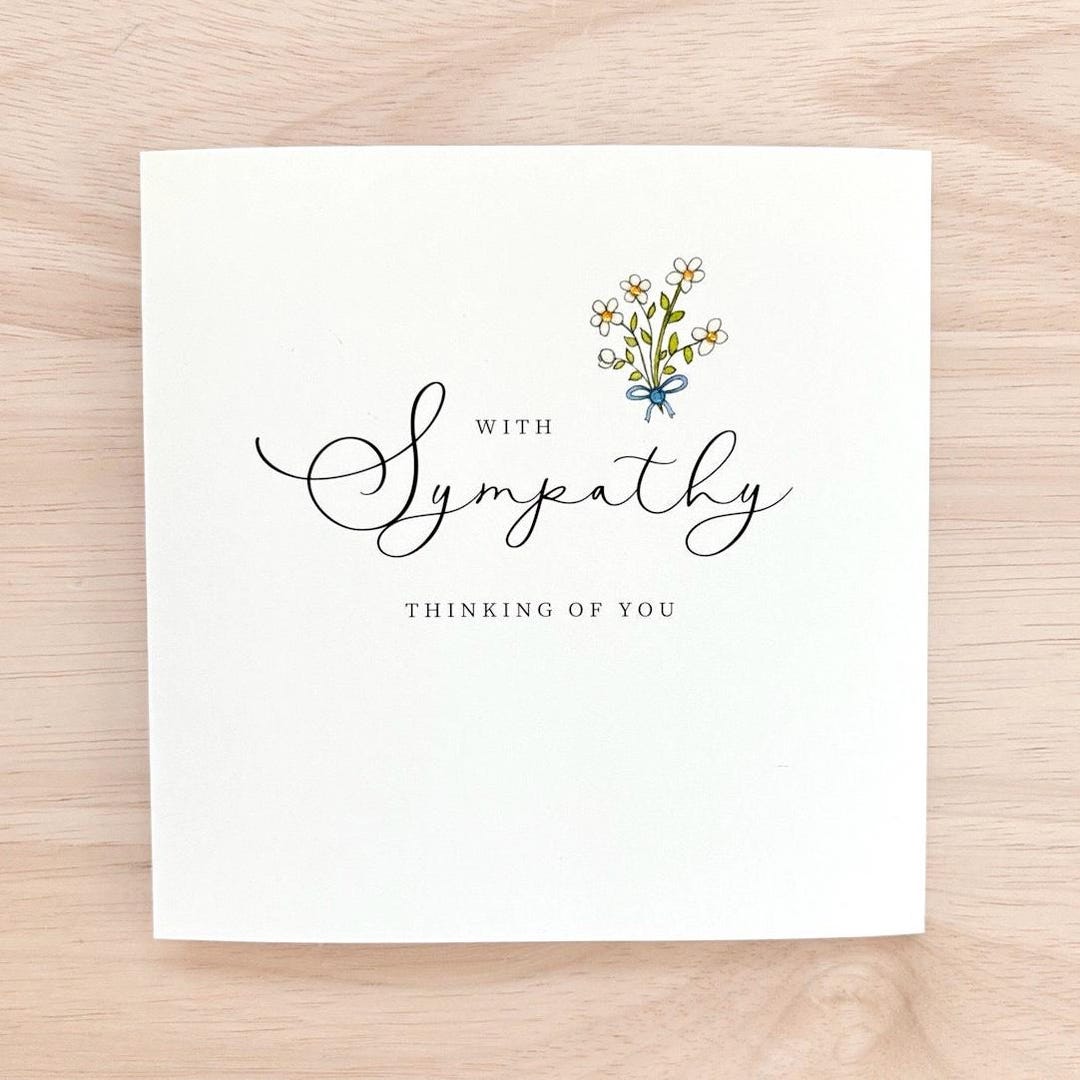 Sympathy Card, Thinking of You Bereavement, Grief Card, Sorry for Your ...