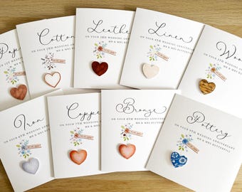 Set of Anniversary Cards For Wedding Tables