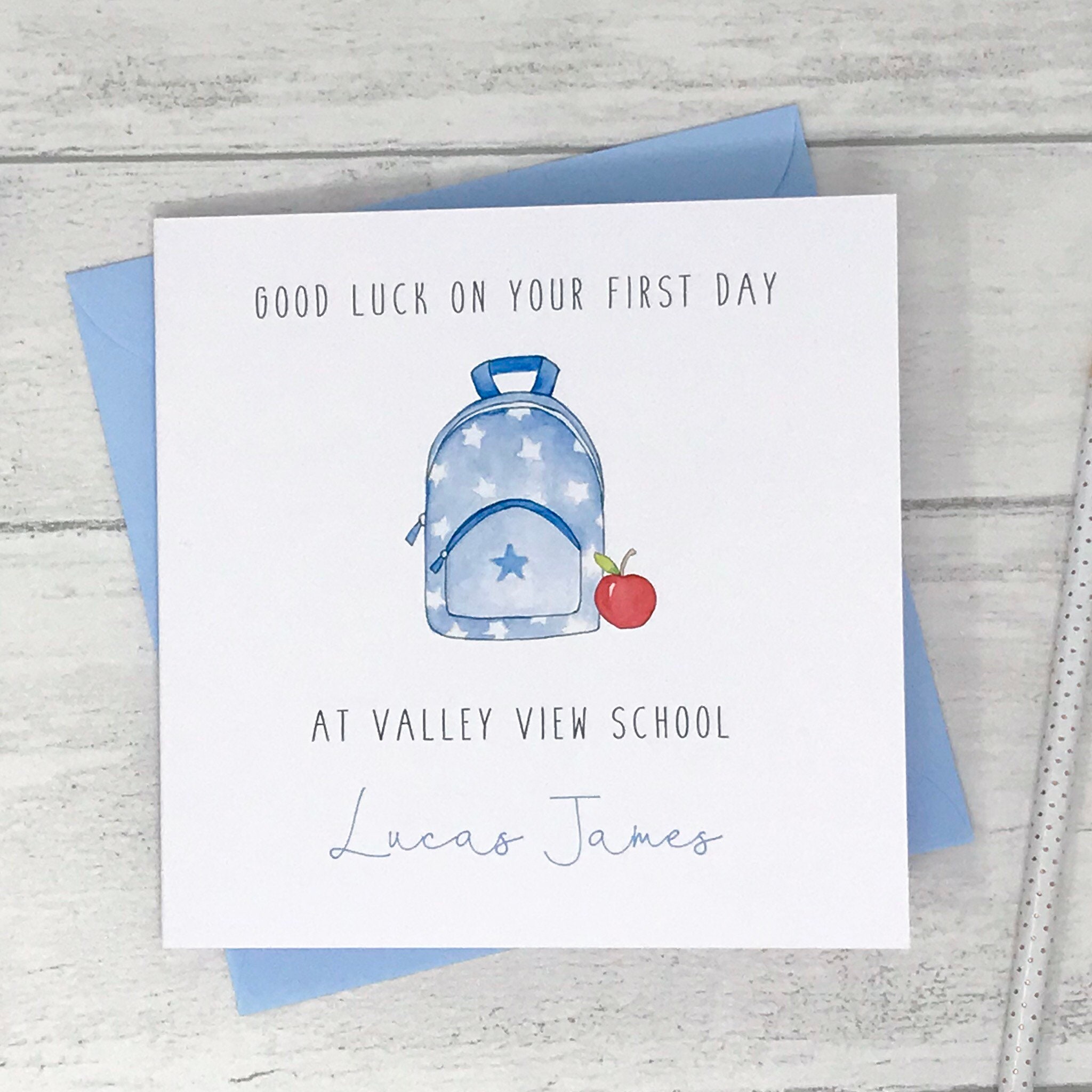 Personalised First Day At School Card 1st Day At School Card Etsy UK