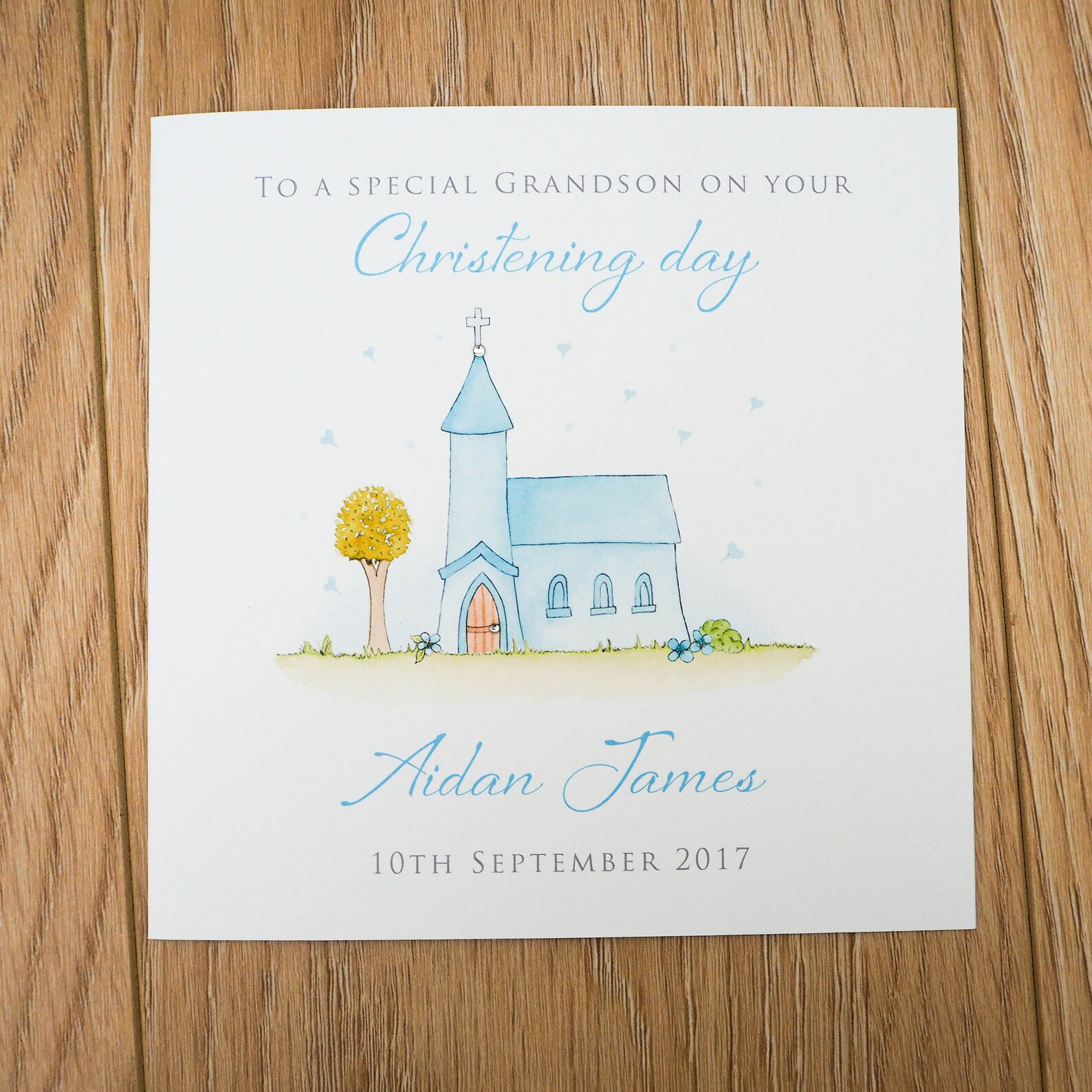 Personalised Handmade Christening Card Godson Christening Etsy UK
