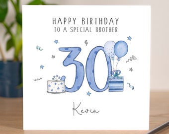 Personalised Birthday Card - Brother birthday card - husband birthday card - Son birthday card - Any age